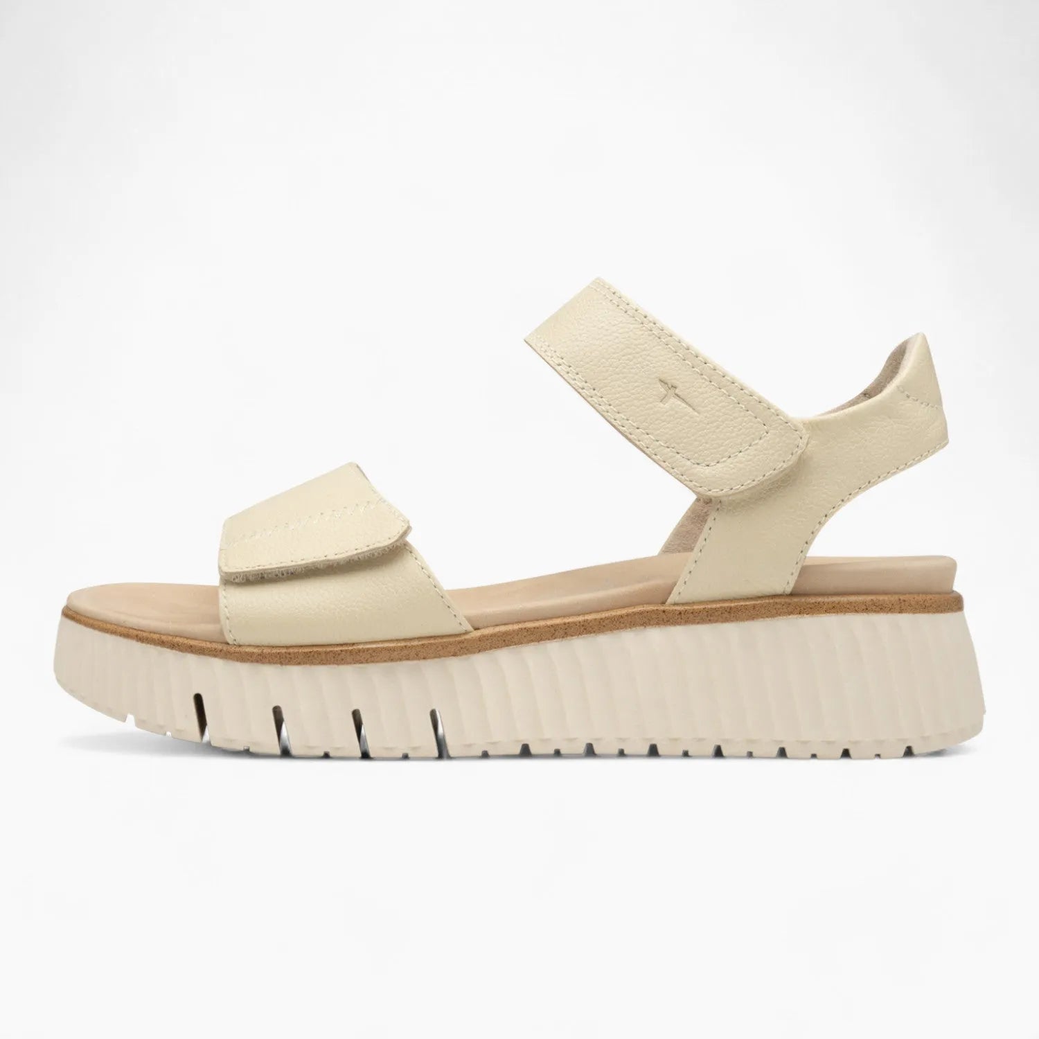 Tamaris Comfort Beige Summer Sandal – Adjustable Straps & Cushioned Fit - Leavys Shoes