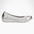 Caprice White Ballerina Shoe – Silver Accents & AIRMOTION Comfort - Leavys Shoes