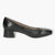 Caprice Black Leather Court Shoes - Block Heel, Wide Fit & Comfortable - Leavys Shoes