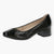 Caprice Black Patent Court Shoes - Block Heel, Wide Fit & Comfortable - Leavys Shoes