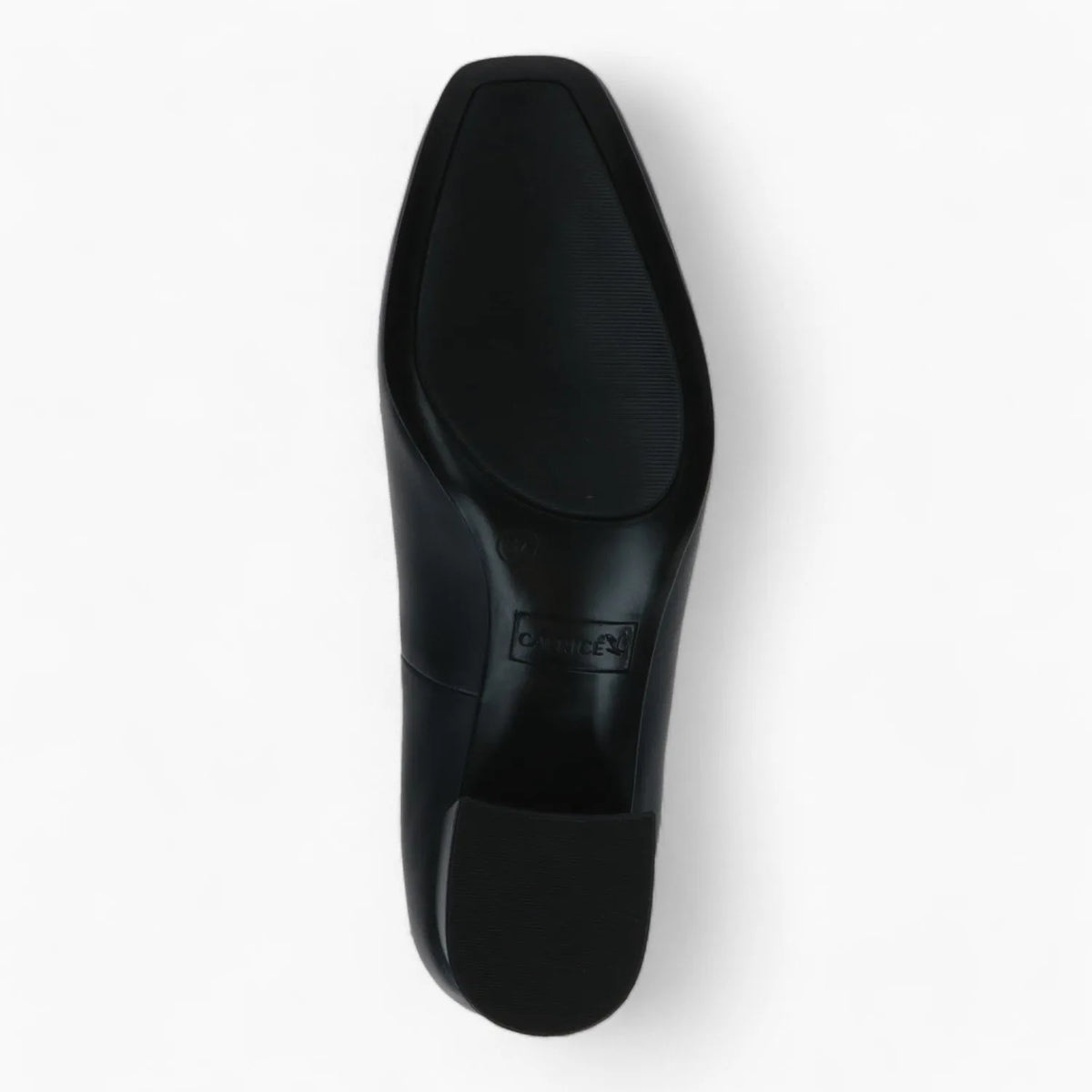 Caprice Navy Block Heel – Square Toe with Fish Cut Detail - Leavys Shoes