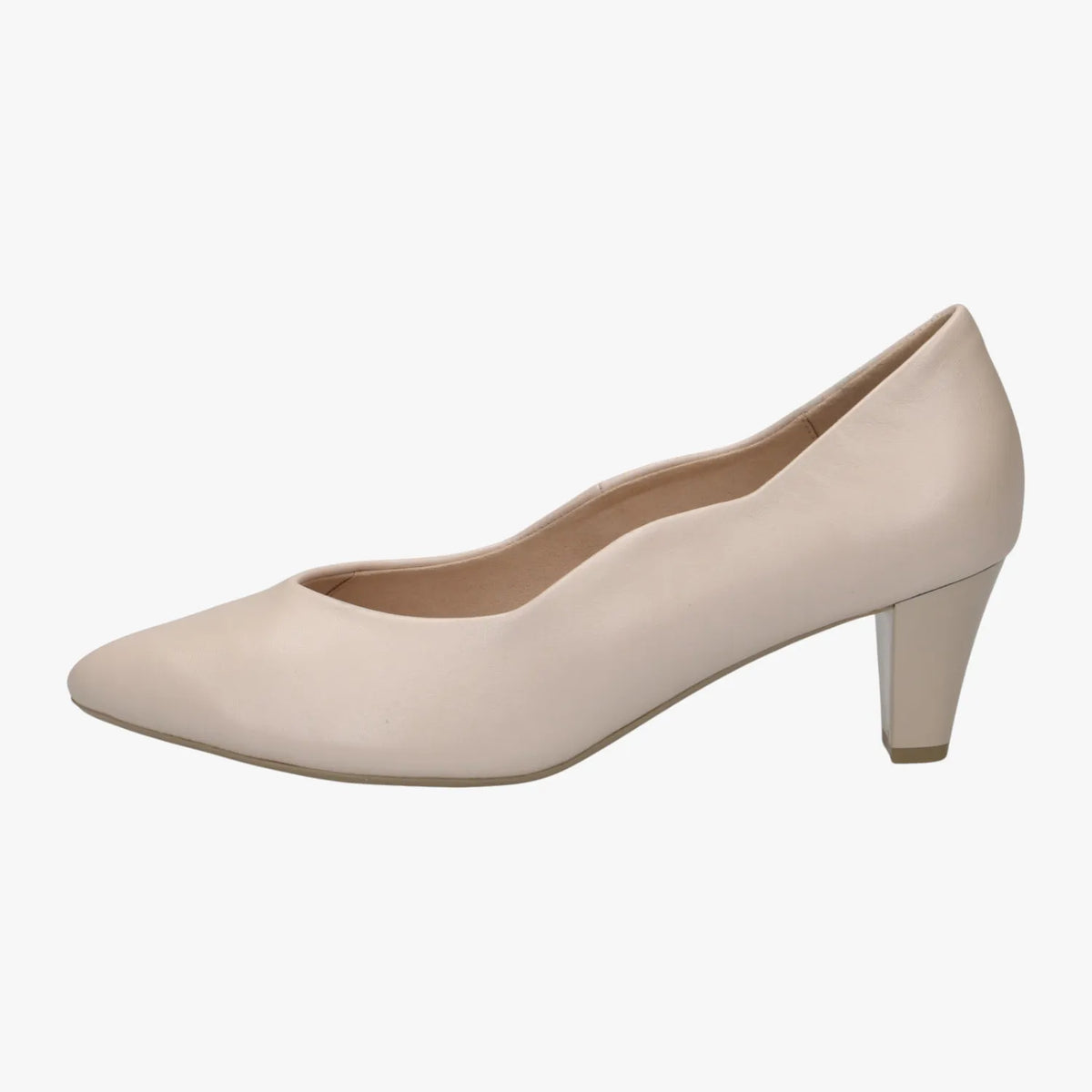 Caprice Cream Perlato Court Shoe (55mm Heel) – G Fit, MEMOTION