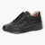 Black Leather Lace-Up Shoes with Side Zip & Removable Footbed