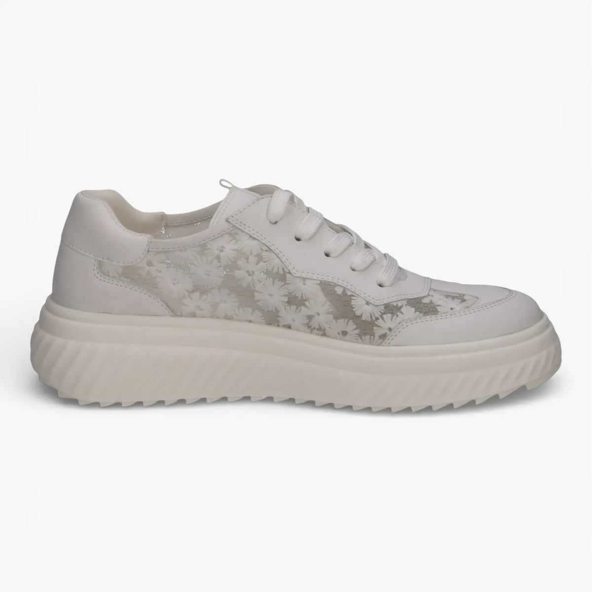 Caprice White Floral Mesh Trainers Climotion (Standard Fit) – 9-23708-46 197