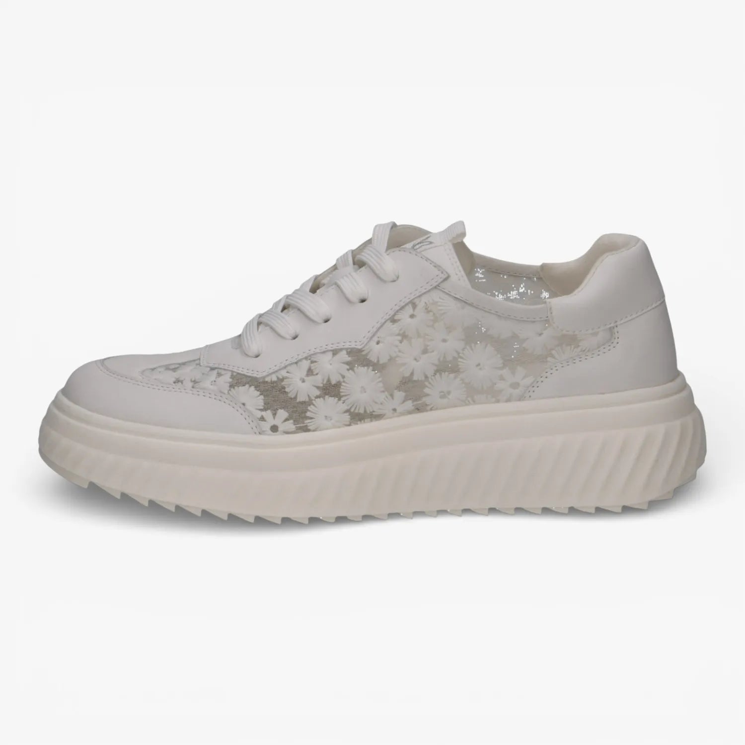 Caprice White Floral Mesh Trainers Climotion (Standard Fit) – 9-23708-46 197