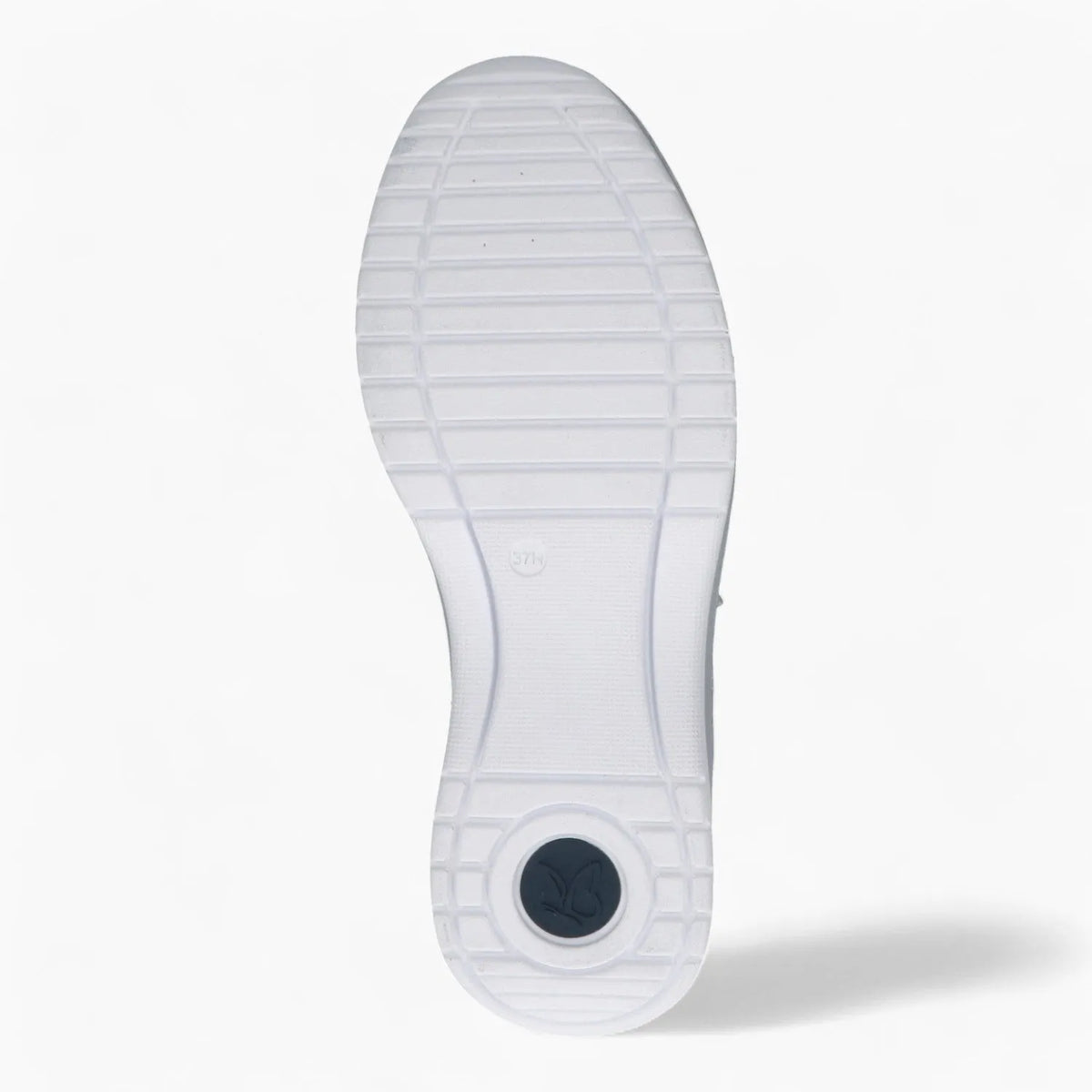 Caprice White Leather Runner – Metallic Toe & Side Zipper - Leavys Shoes