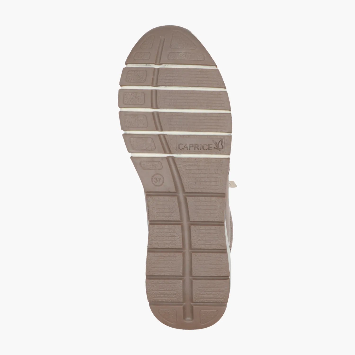 Caprice Taupe Metallic Lace-Up Trainer with Leopard Trim - Leavys Shoes