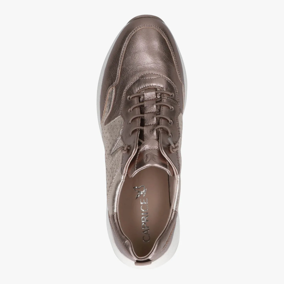 Caprice Taupe Metallic Trainer (Wide Fit) – 9-23753-46 366