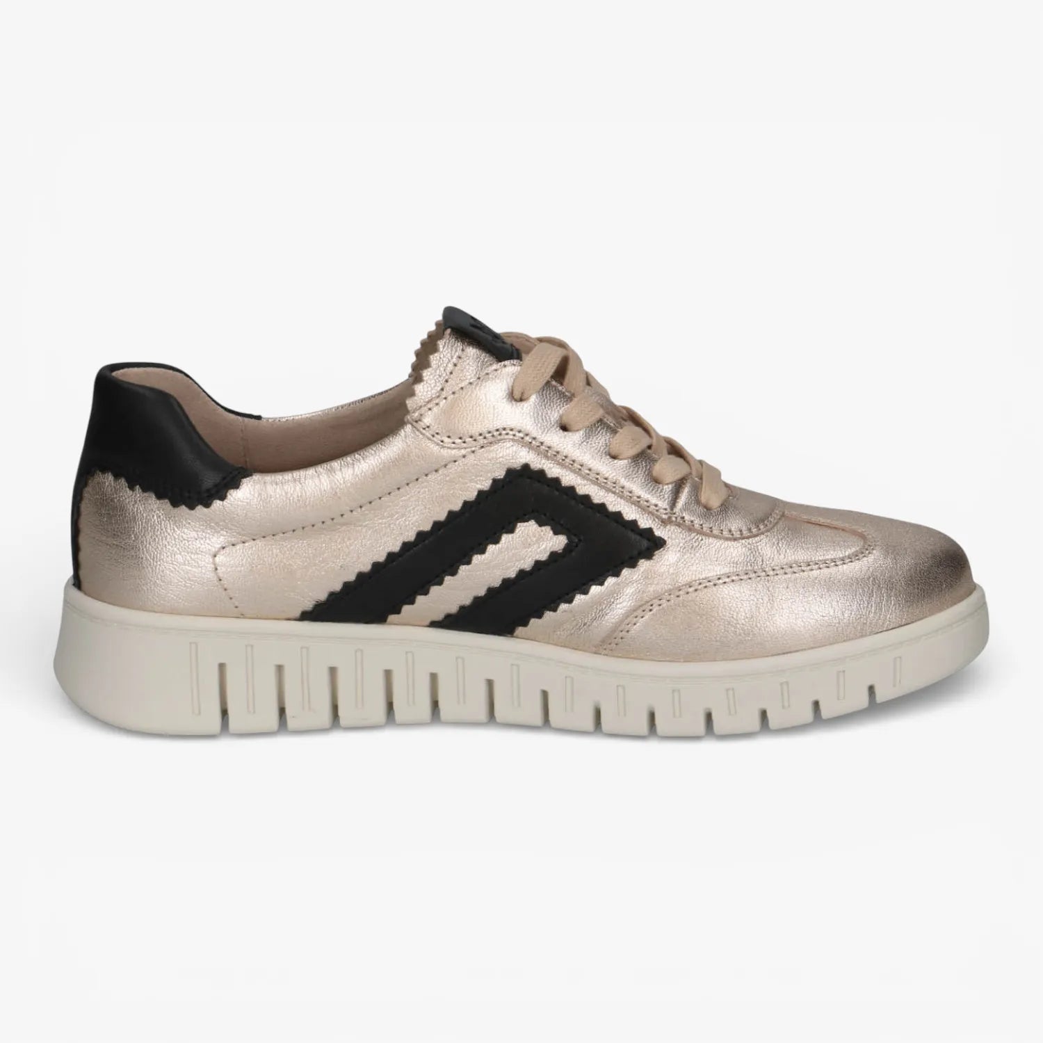 Caprice Gold Metallic Trainer (Wide Fit) – 9-23762-46 991