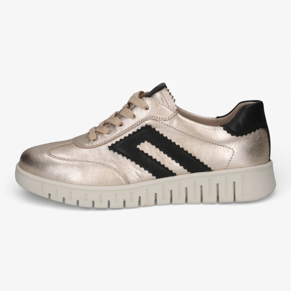 Caprice Gold Metallic Trainer (Wide Fit) – 9-23762-46 991