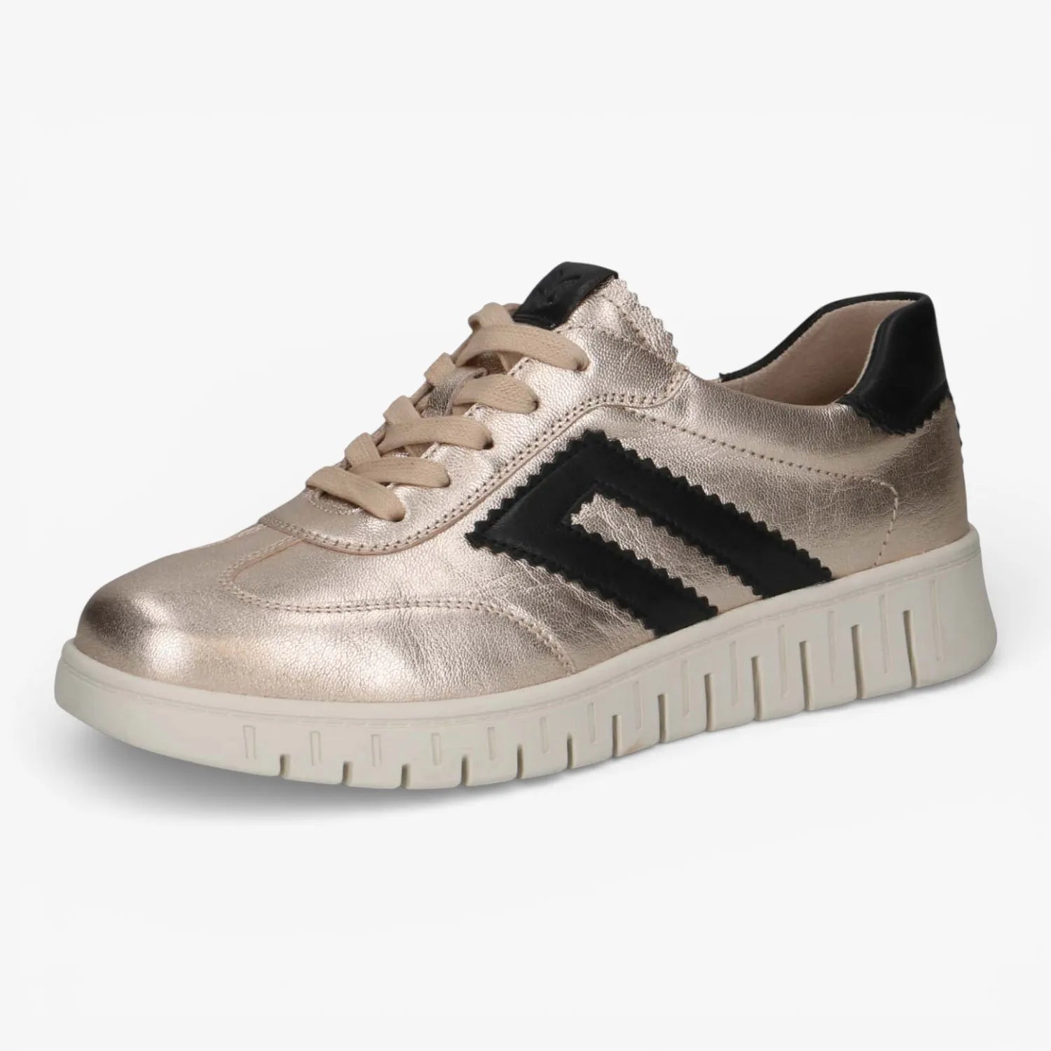 Caprice Gold Metallic Trainer (Wide Fit) – 9-23762-46 991