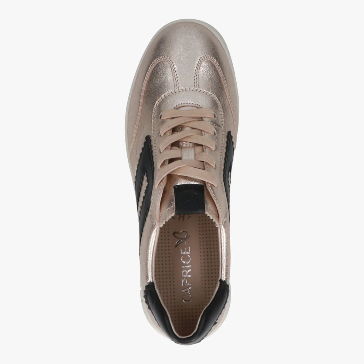 Caprice Gold Metallic Trainer (Wide Fit) – 9-23762-46 991