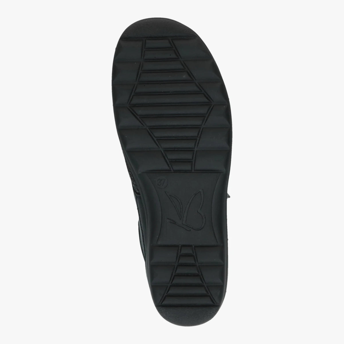 Caprice Black StretchOut Wide Fit Lace-Up Shoes