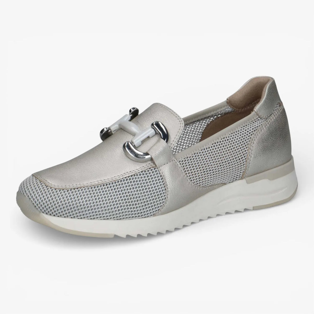 Caprice Platinum Metallic Loafer (Mesh Panels) – 9-24536-42 960