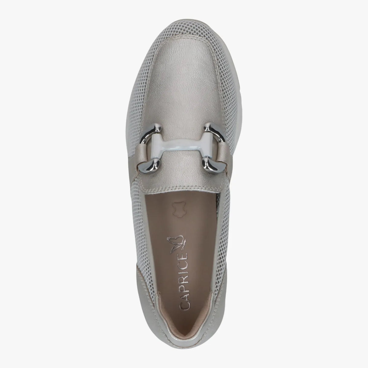 Caprice Platinum Metallic Loafer (Mesh Panels) – 9-24536-42 960