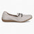 Caprice Deer Skin Slip-On – Pearl Ivory with Silver Detail - Leavys Shoes