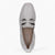 Caprice Deer Skin Slip-On – Pearl Ivory with Silver Detail