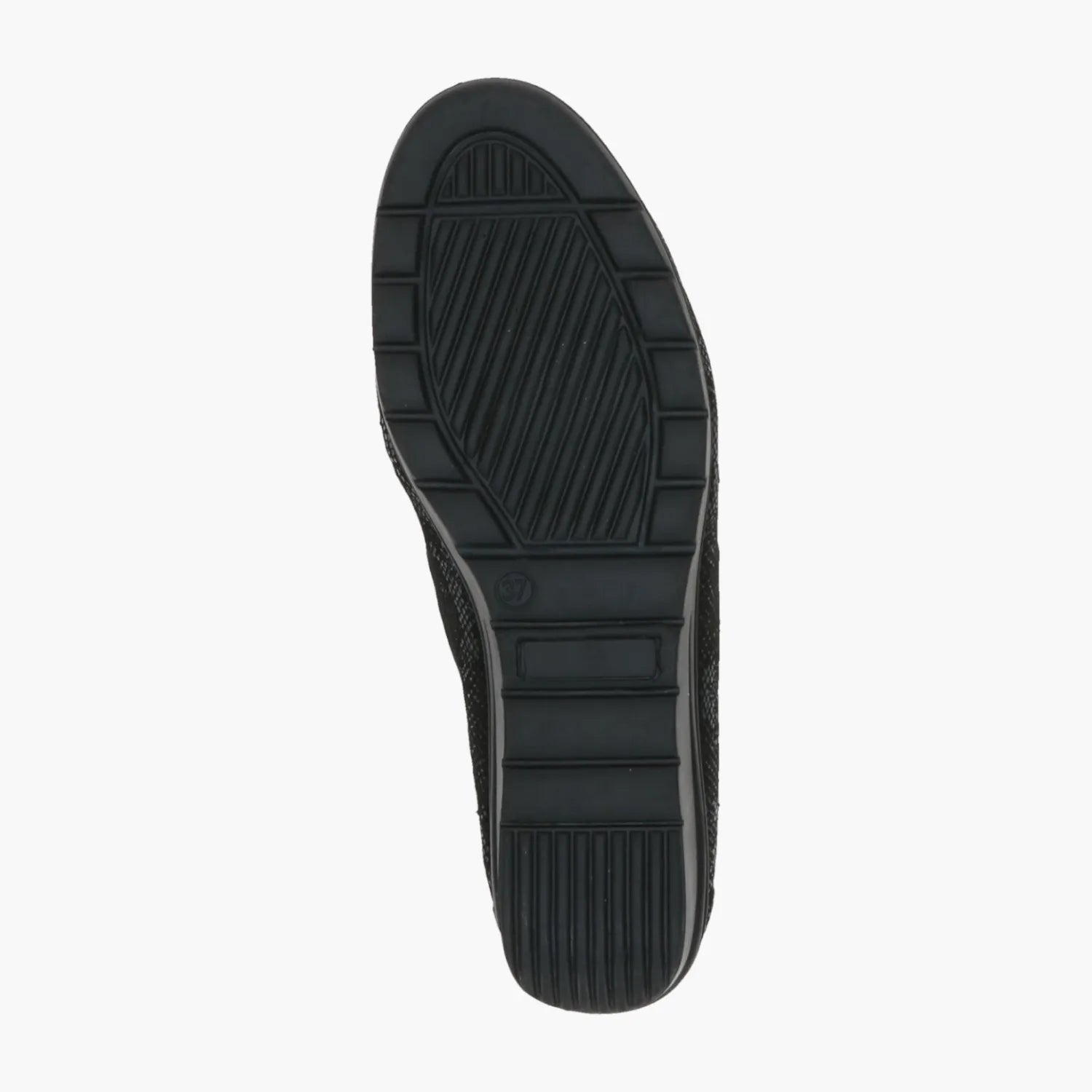 Caprice Black Reptile Loafer with Cushioned Airmotion Sole - Leavys Shoes