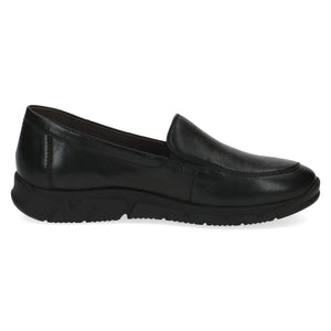 Inside view from the side of Caprice Black Slip-On Shoe.
