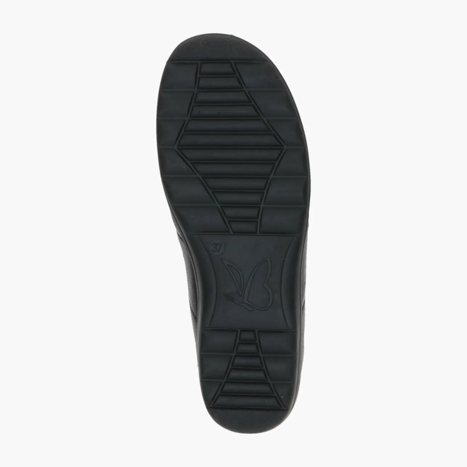 Caprice Black Leather Slip-On Shoe with Cushioned Insole - Leavys Shoes
