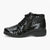 Caprice Black Croco Patent Ankle Boot with Comfort Fit - Leavys Shoes