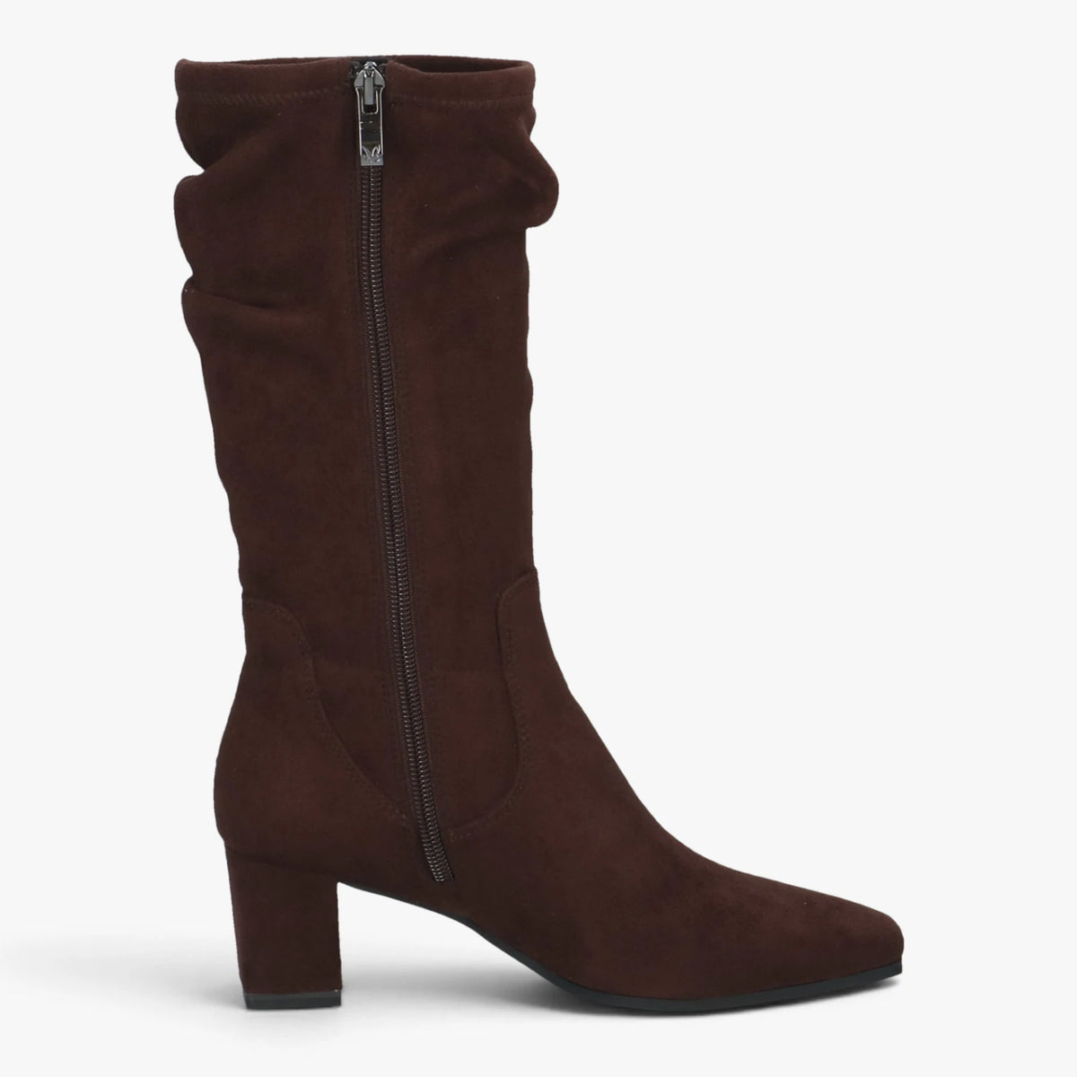 Caprice Dark Brown Stretch Mid-Calf Boots