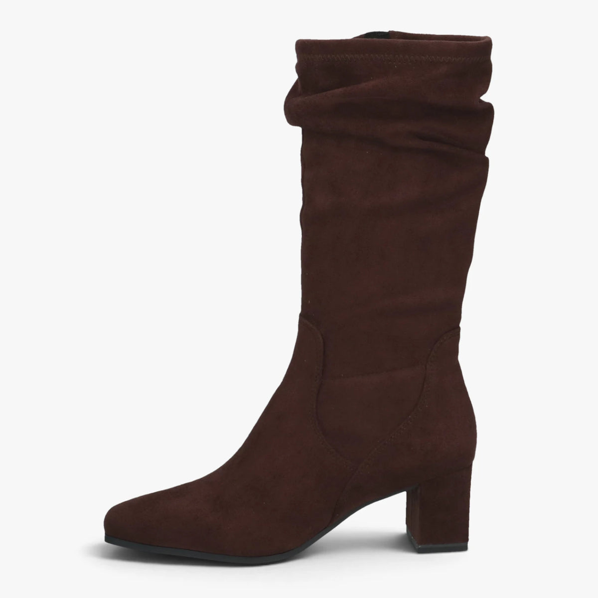 Caprice Dark Brown Stretch Mid-Calf Boots