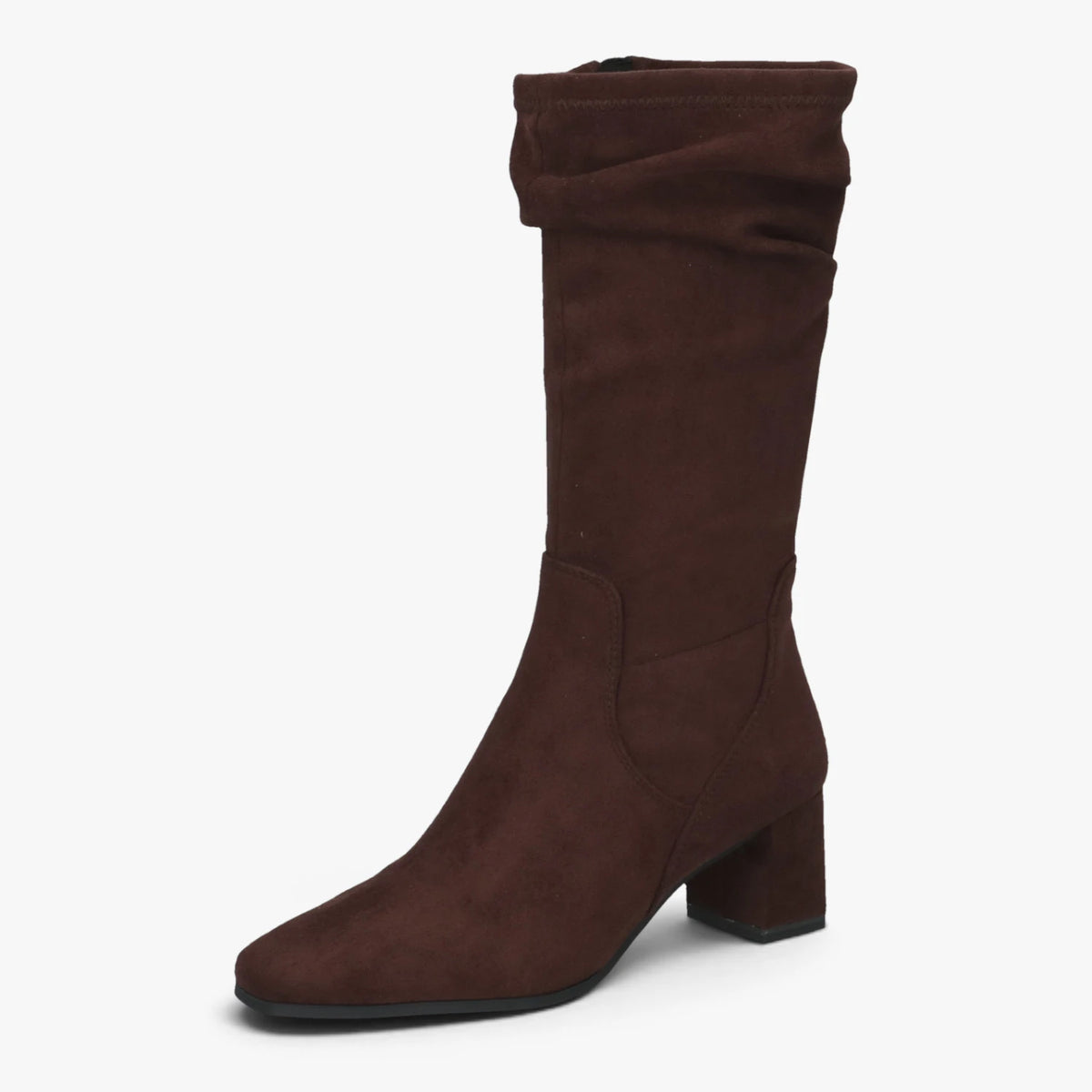 Caprice Dark Brown Stretch Mid-Calf Boots