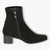 Wide Fitting Black Sock Boots for Women with Block Heel - Caprice