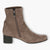 Caprice Grey Faux Suede Ankle Boots with Block Heel