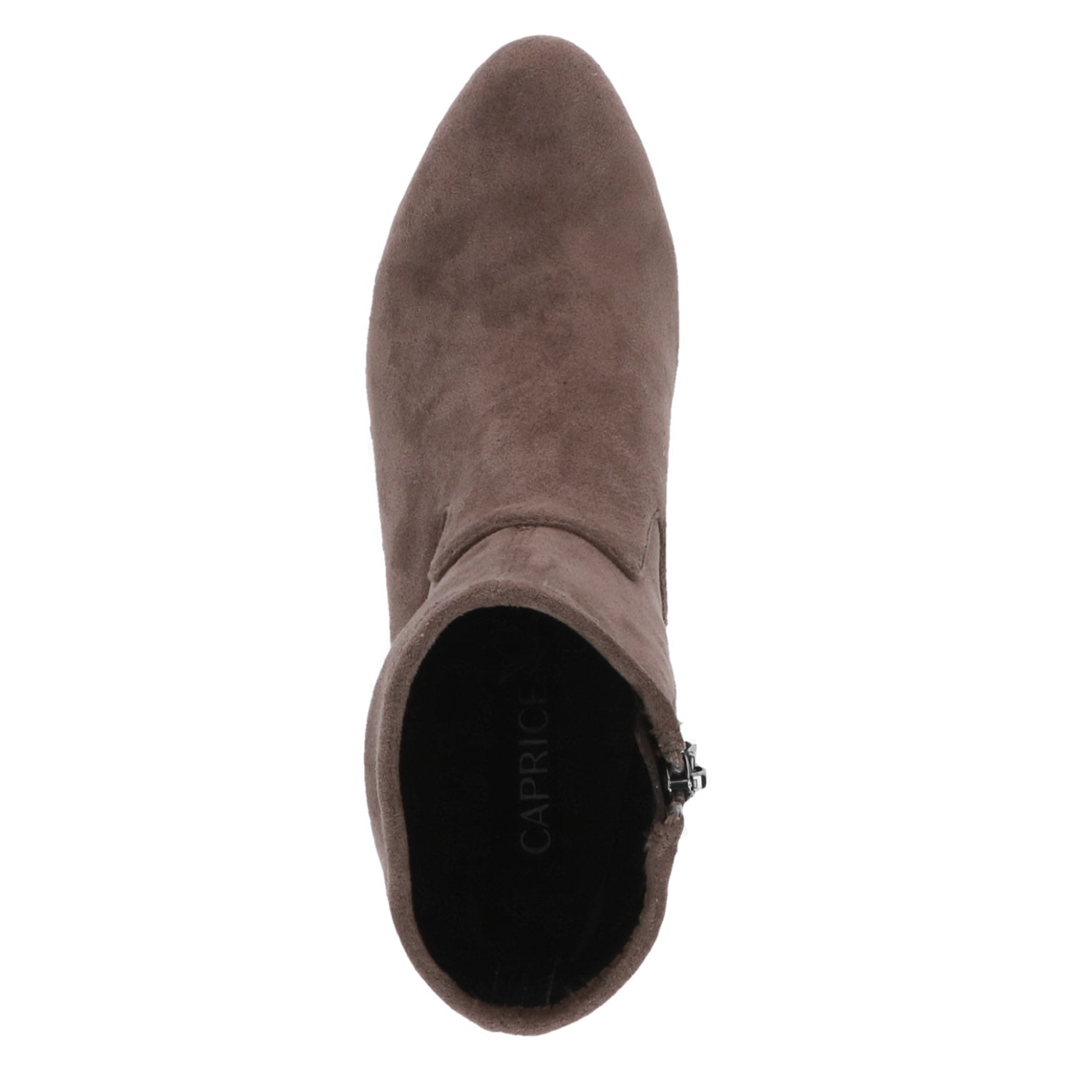 Front of the boot - Stretch Fit Ankle Boot by Caprice in brown.