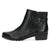 Front view of Caprice Black Leather Ankle Boot.