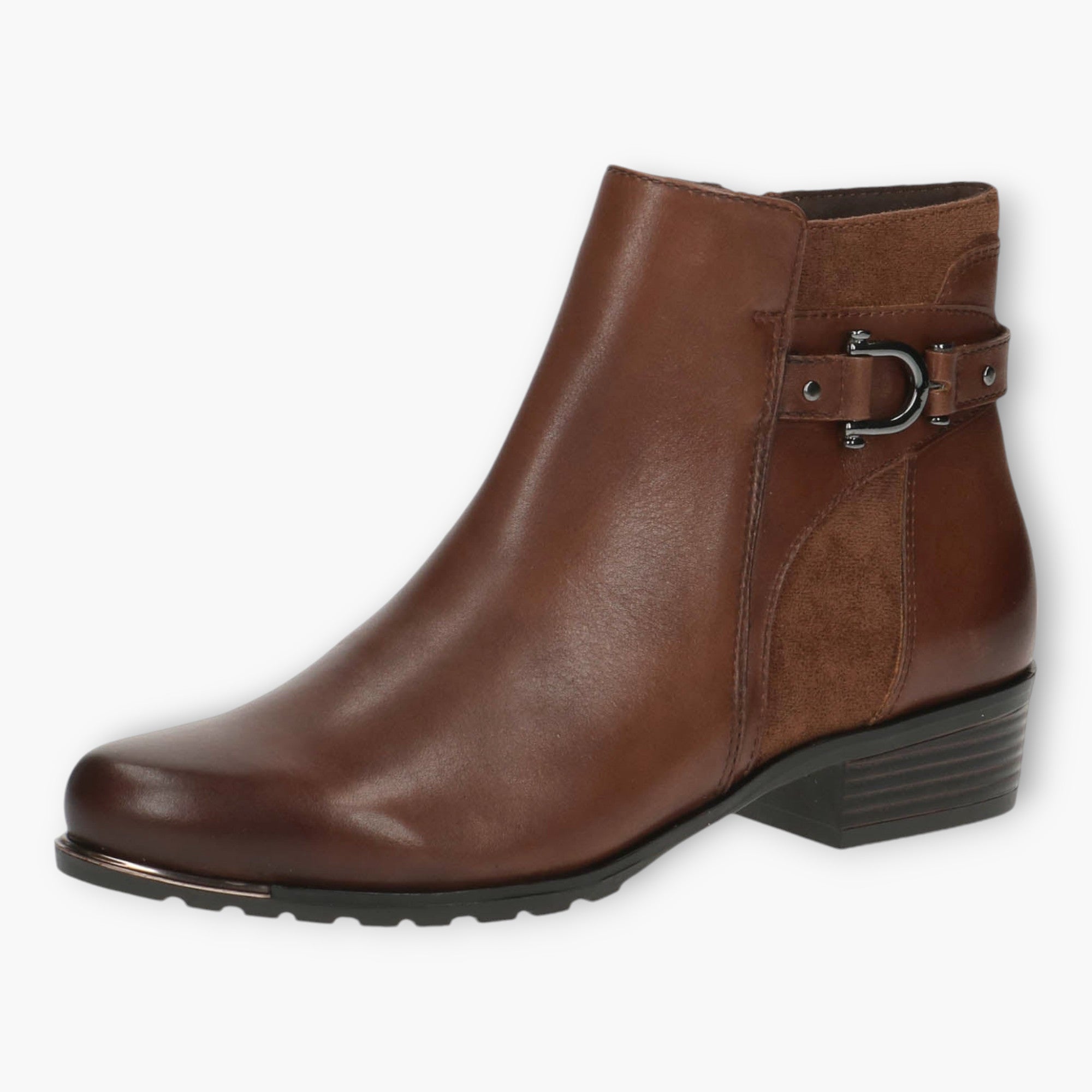 Brown Leather Ankle Boot - Caprice