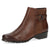 Angled shot of Caprice Brown Leather Ankle Boot.