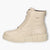 Caprice Cream Leather Waterproof Ankle Boots with Wedge Sole