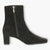 Caprice Black Faux Suede Boots with Block Heel & Pointed Toe - Side Zip, Wide Fit, Comfort Focused