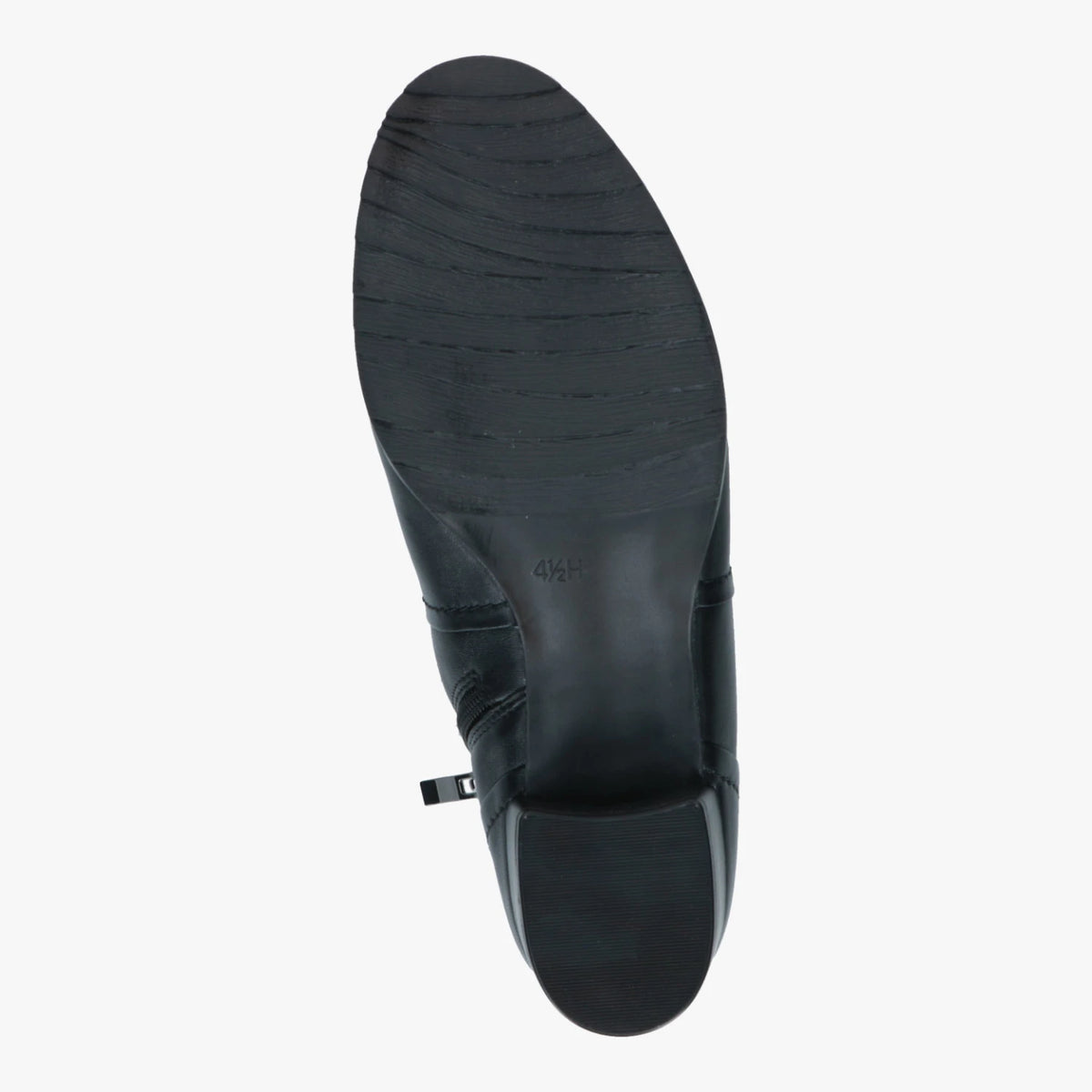 Caprice Black Leather Wide Fit Ankle Boots