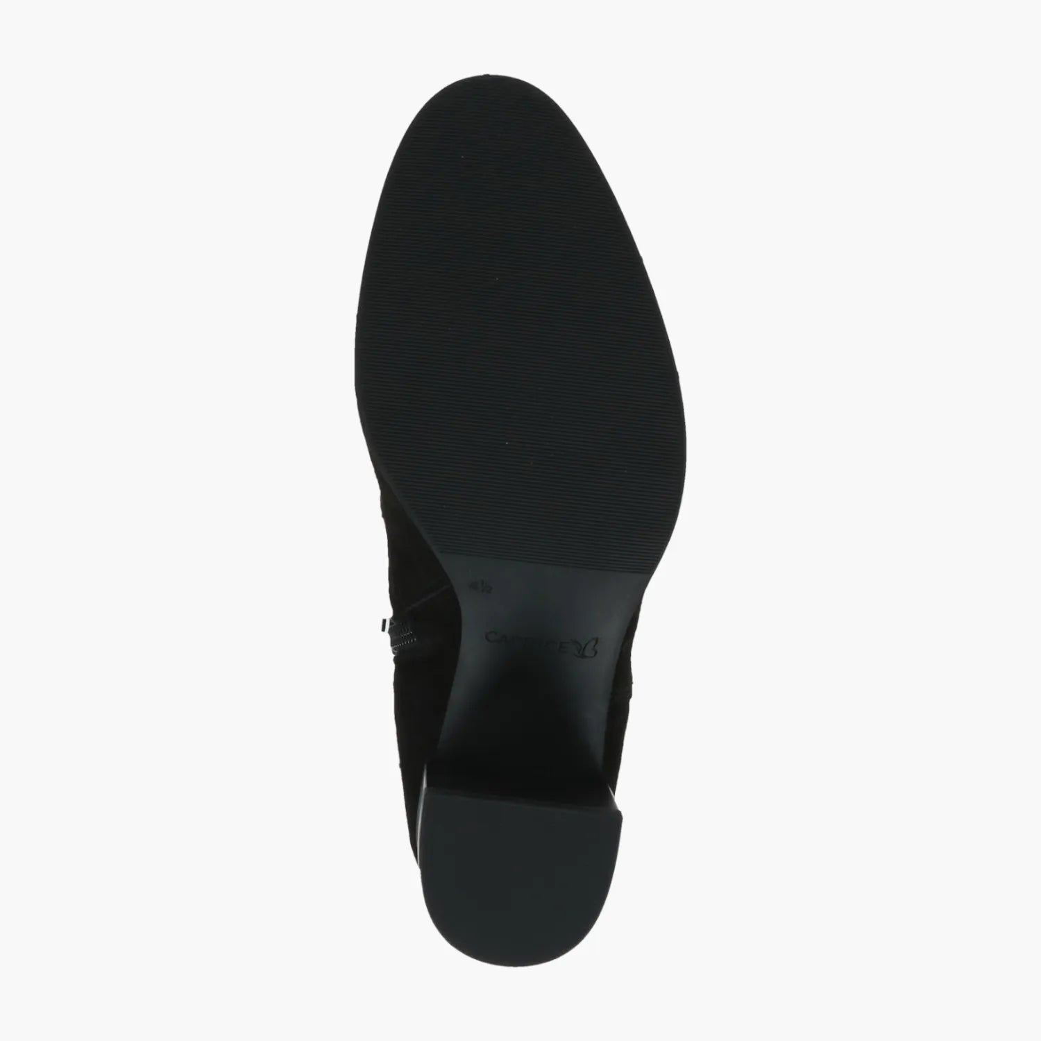 Caprice Black Stretch Block Heel Boot with Memotion - Leavys Shoes