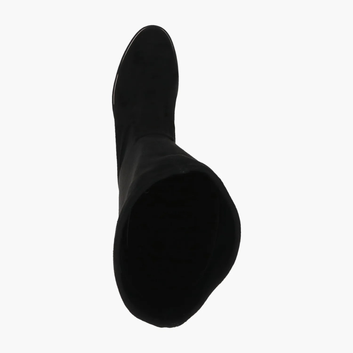 Caprice Black Stretch Knee-High Boot with Low Heel Comfort - Leavys Shoes