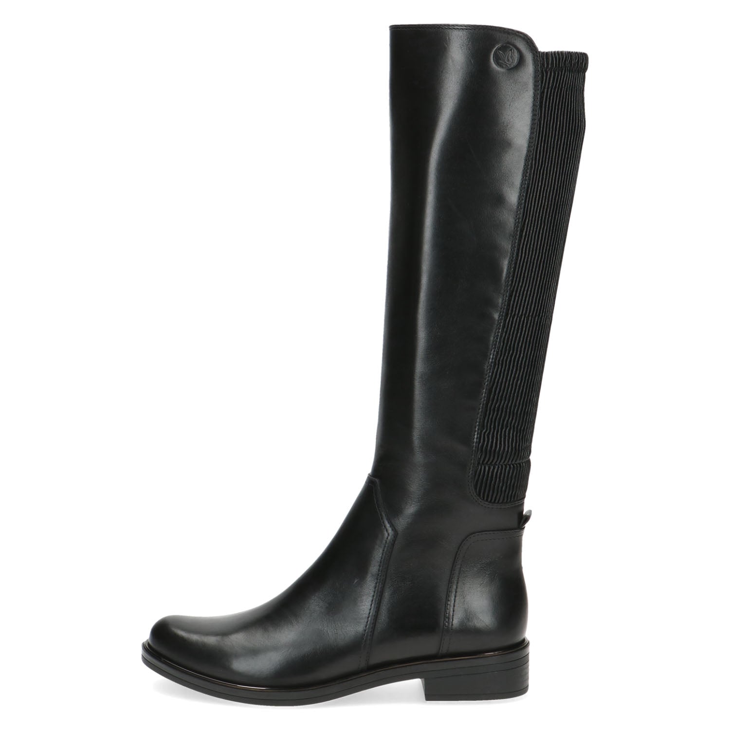 Black Knee High Leather Boot by Caprice