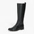 Caprice Black Leather Stretch Boot with Zip & Low Heel - Leavys Shoes