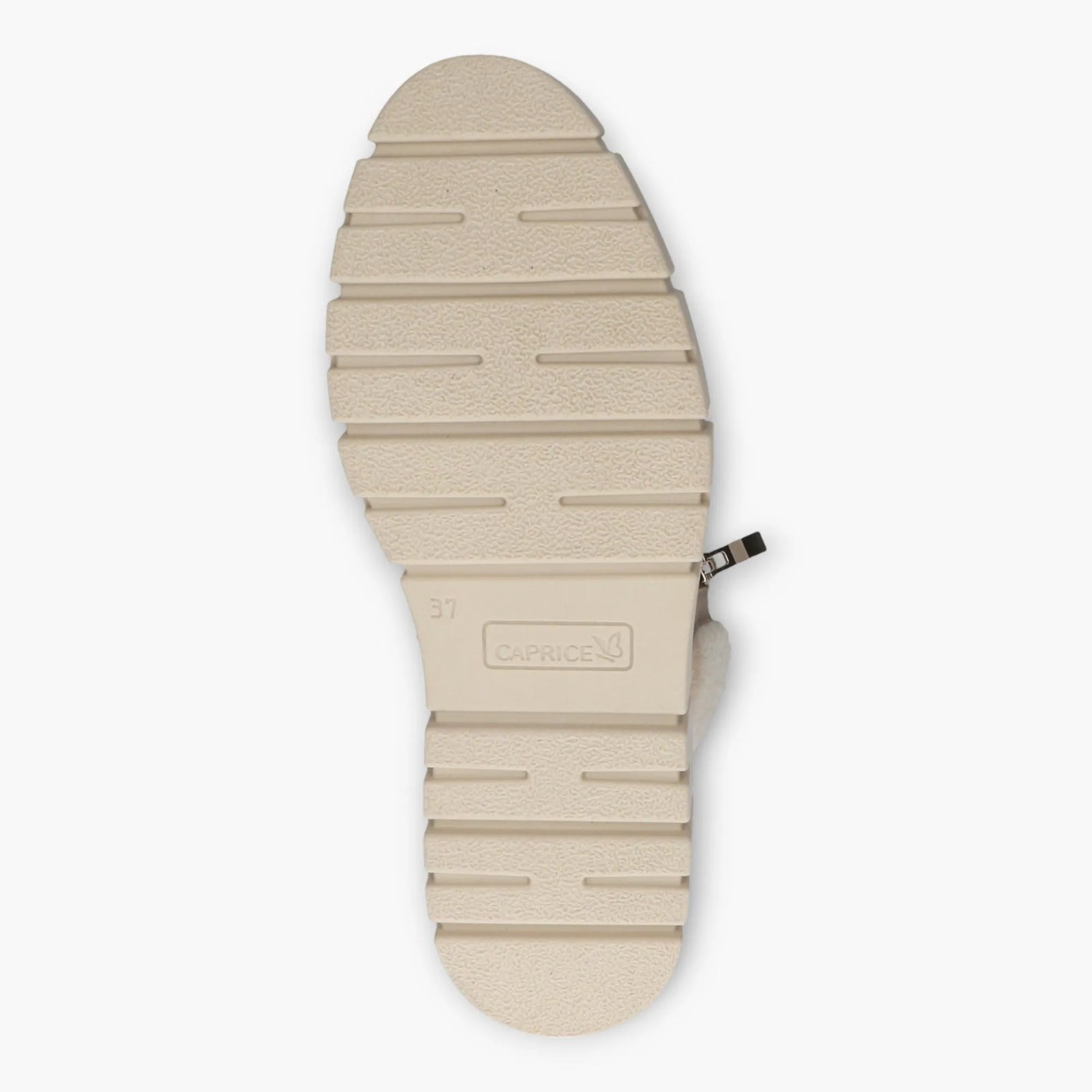 Caprice Taupe Nubuck Ankle Boots with Cream Sole and Faux Fur - Leavys Shoes