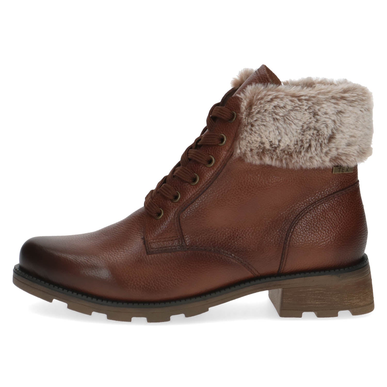Front view of the Caprice Casual Lace-Up Ankle Boot.