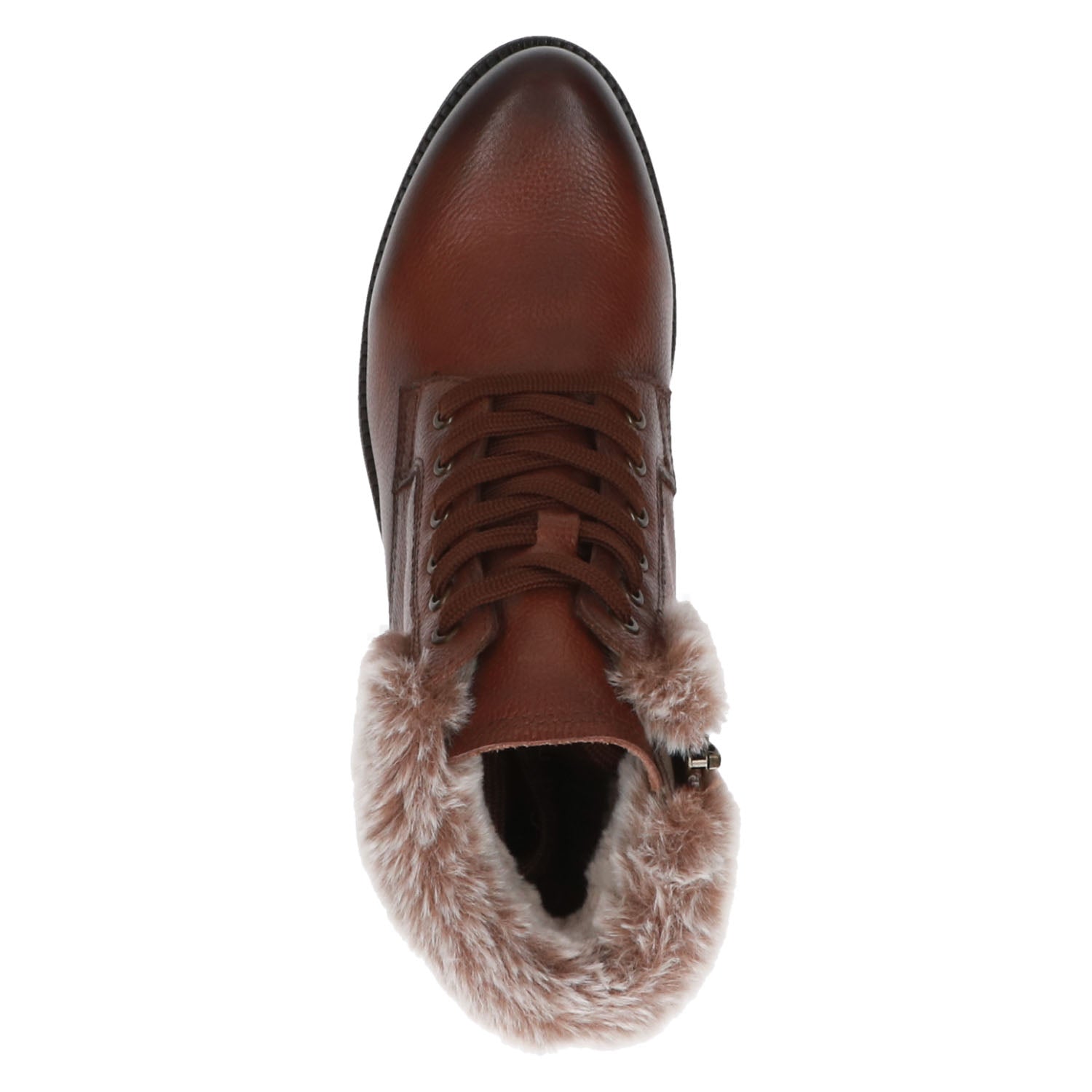 Top view showcasing the fur lining of the Caprice Ankle Boot.