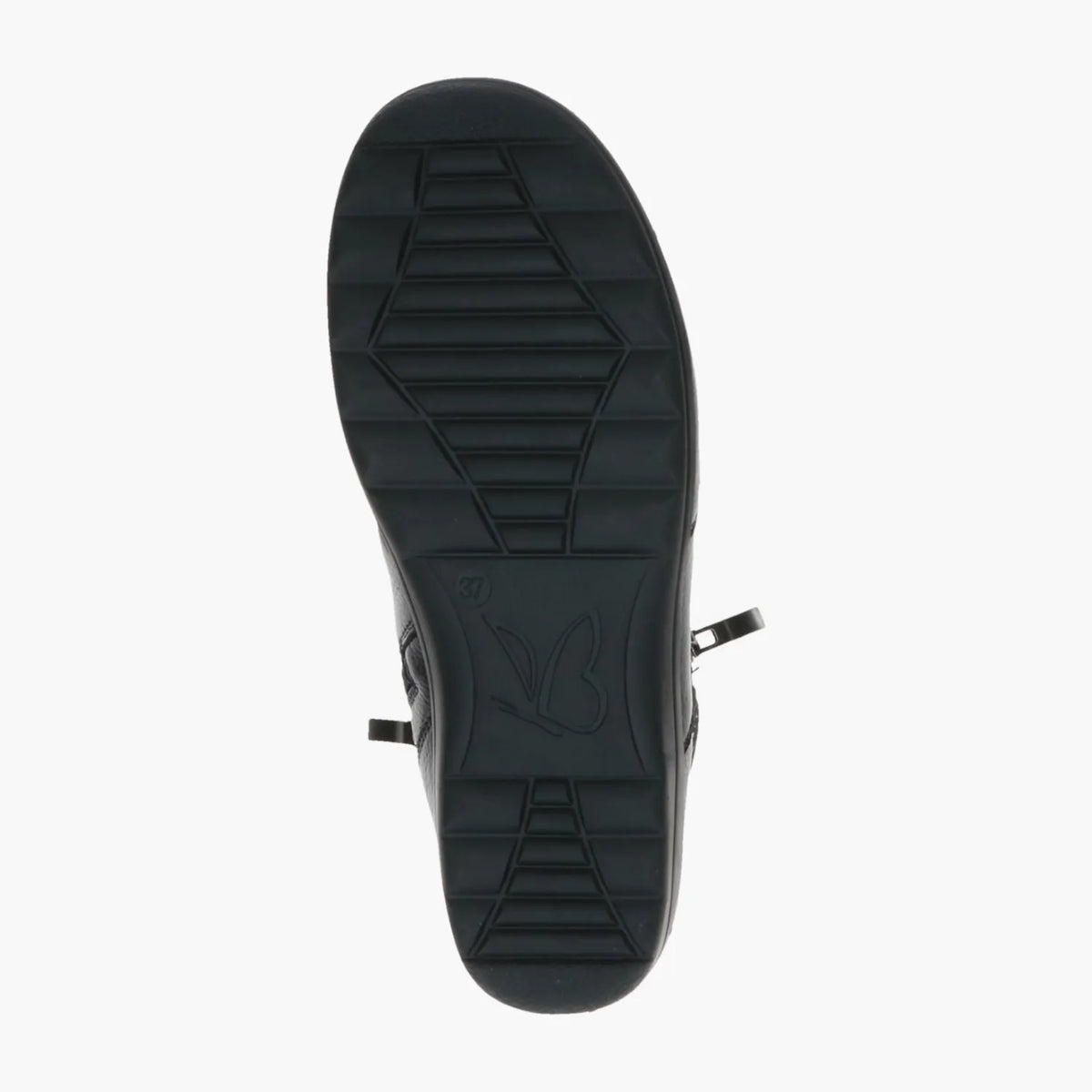 Caprice Black Leather Ankle Boot with StretchOut Fit - Leavys Shoes