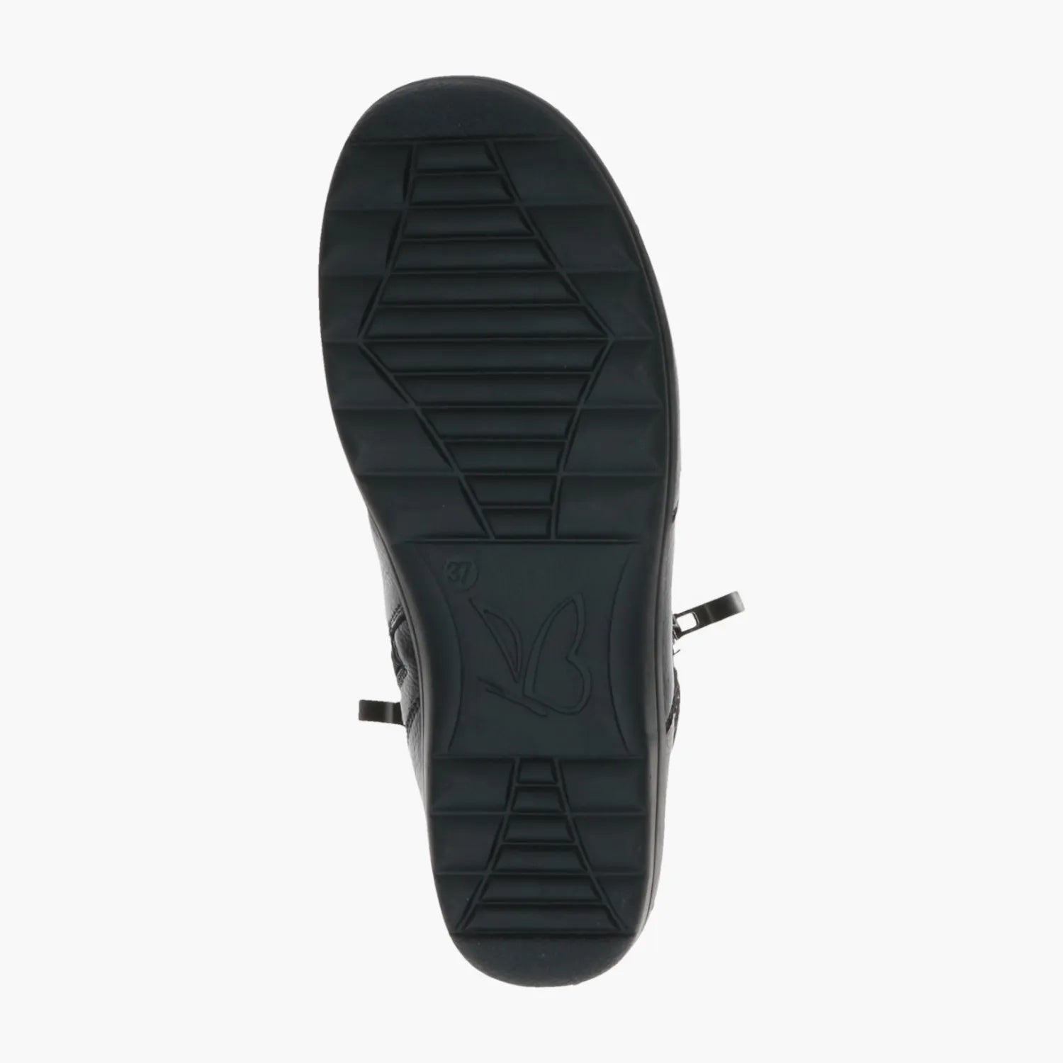 Caprice Black Leather Ankle Boot with StretchOut Fit - Leavys Shoes