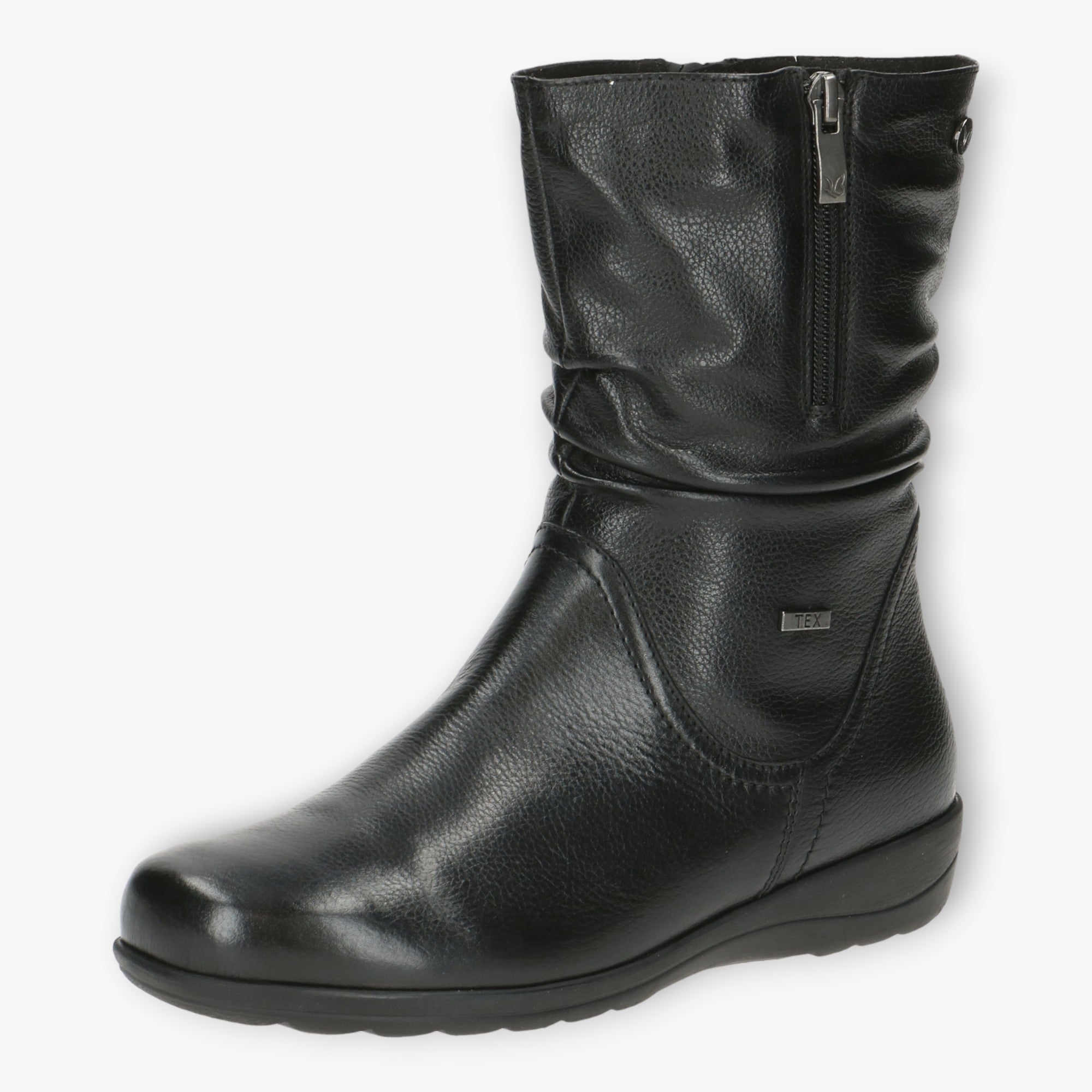 Caprice Leather Ankle Boots with Airmotion and Waterproof Tex - Leavys Shoes