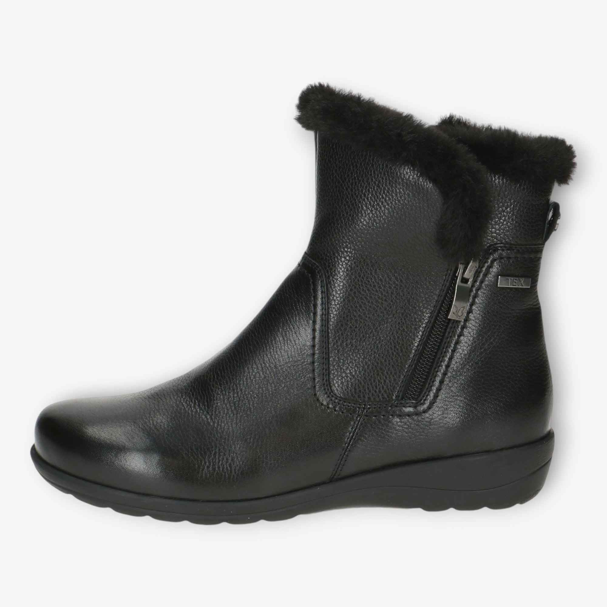 Caprice Fur-Lined Leather Boots with Airmotion and Waterproof Tex - Leavys Shoes