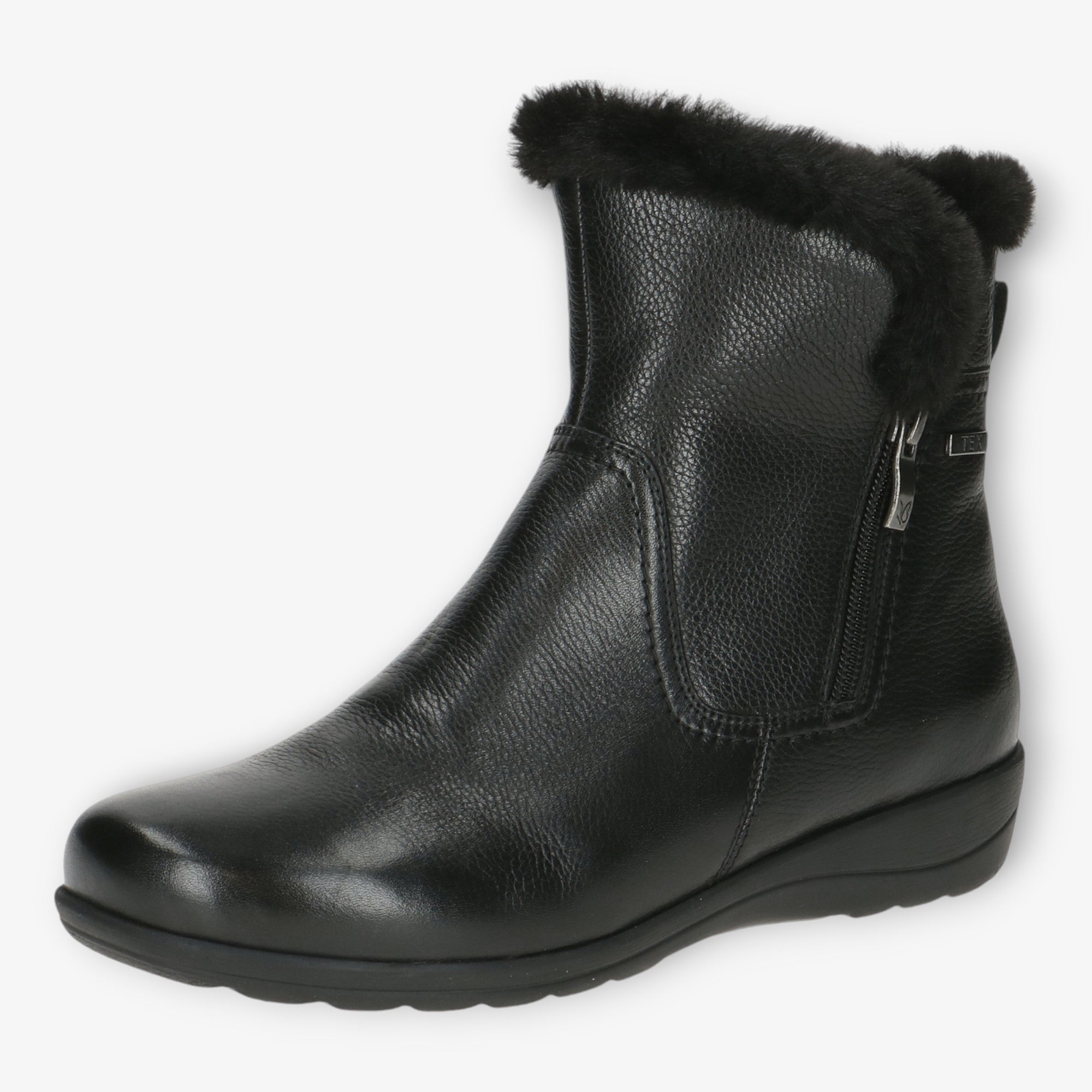 Caprice Fur-Lined Leather Boots with Airmotion and Waterproof Tex - Leavys Shoes