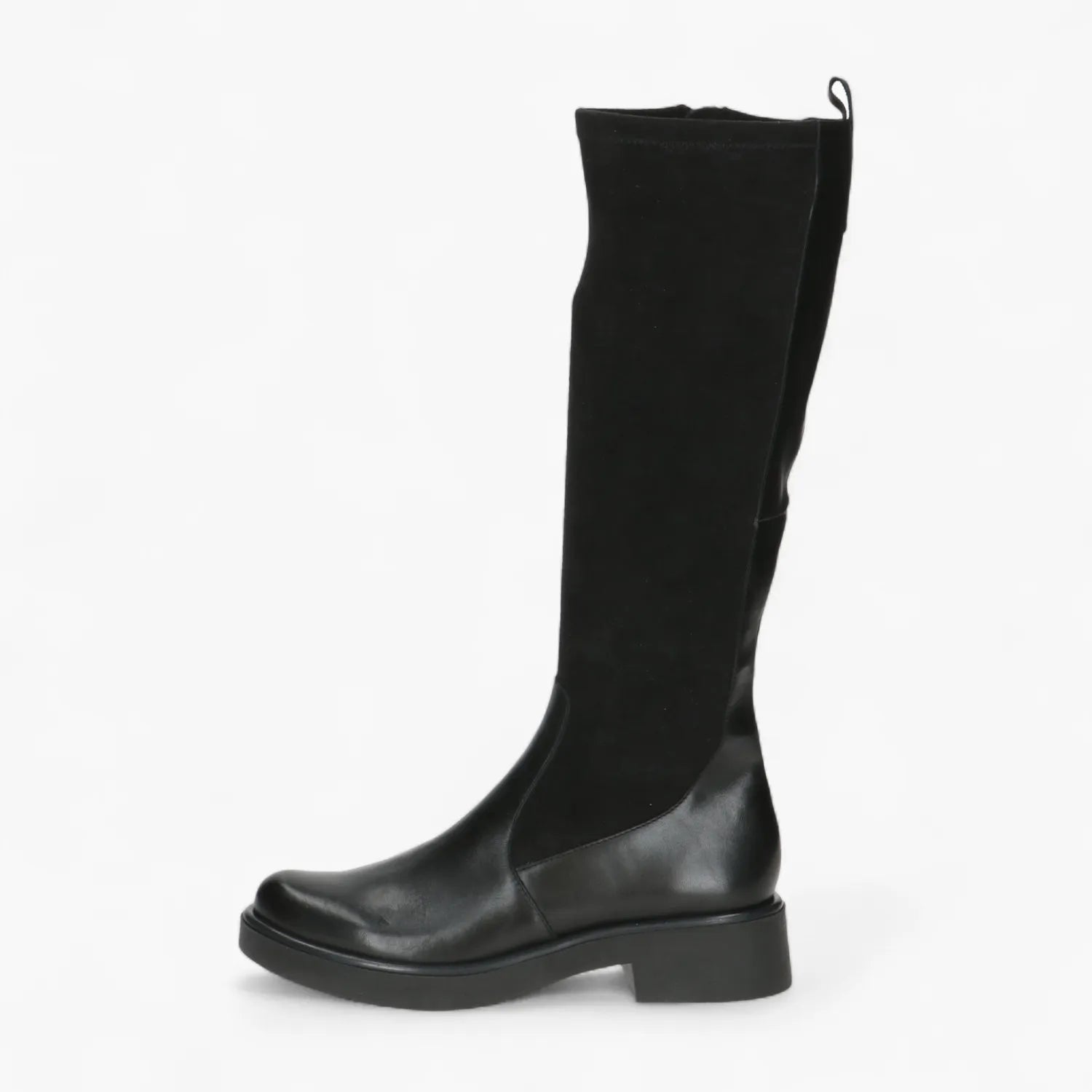 Caprice Black Stretch Knee Boot with BlueGrip Sole - Leavys Shoes